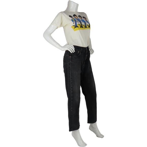 90s Vintage Levi's 501 Black Denim Jeans Made in USA W30 - Picture 1 of 11